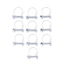 Aba hose clamps, 17mm for 3/8" hose. Zinc plated