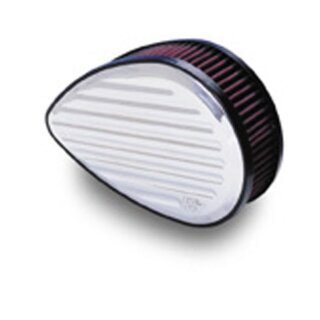 K&N, billet air cleaner assembly. Teardrop grooved
