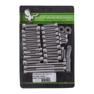 Edelstahl Schrauben Kit Motor Getriebe Primär Deckel für Harley Softail 07-17