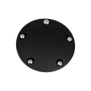 Black wrinkle domed Point Cover für Harley Twin Cam...