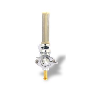 OEM Style Benzinhahn gerade für Harley Modelle 75-06 chrom