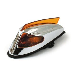 Retro Fender Light Schutzblechleuchte chrom für Harley 50-57 12V