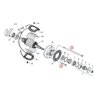 GW, generator mount kit. Chrome. Allen head