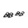 Colony, cylinder base stud spacers set. Black