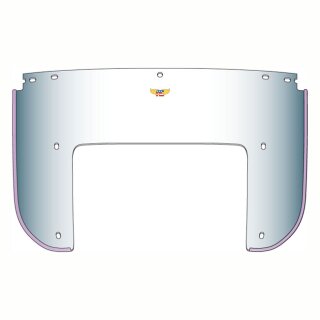 National Cycle, Beaded 5-bolt lower window. Clear