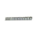 Teng Tools, sockets on wrench clip rail. Metric sizes