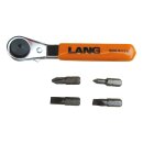 Lang Tools, mini ratcheting bit wrench. Offset