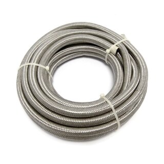 Braided hose 3/8" (10mm). Stainless clear