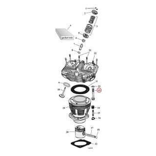 S&S, 12-point head bolt kit. Zinc