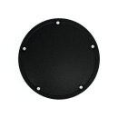 Domed Stepped Derby Cover schwarz für Harley Twin...