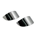 Smooth turn signal visor set. Chrome