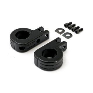 Sturzbügel Fußrasten Klemmhalter Highwaybar 1-1/2" schwarz für Harley Touring