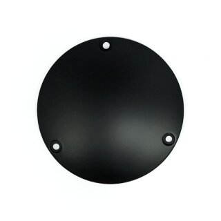 Derby Cover domed schwarz gewölbt für Harley 70-98