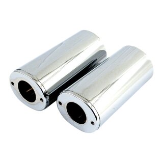 Upper fork slider covers, +2". Chrome