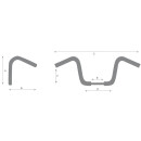 Highway Hawk Street Low Lenker 1 Zoll für Harley Modelle 82-22