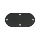 Flat Inspection Cover black Wrinkle für Harley Dyna...