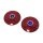 Replacement turn signal lens. Flat lens. Red with blue dot