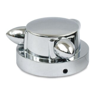 Kromett, gas cap cover small. Chrome