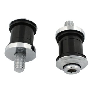 Custom Einbau Lenkerdämpfer Kit chrom für Harley Modelle 73-17