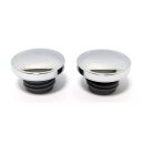 Ersatz Einschraub Tankdeckel Set chrom für Harley 96-99