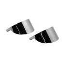 Smooth turn signal visor set. Chrome