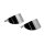 Smooth turn signal visor set. Chrome