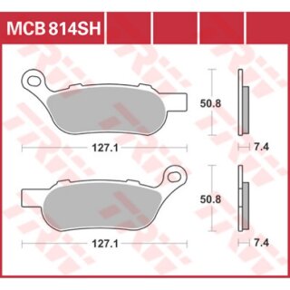 Bremsbeläge hinten für Harley Dyna Softail 08-17