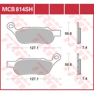 TRW, brake pads rear. Sintered