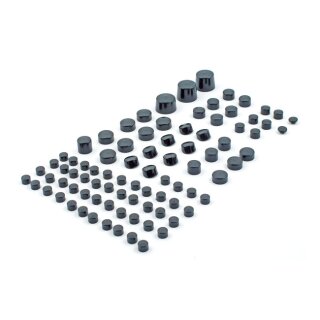 Smoothtopps Push On Schrauben Cover Set schwarz für Harley Touring 07-08 (75PC)