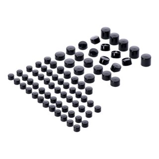 Motor Schrauben Abdeckung Cover Set schwarz für Harley Dyna 06-17 (76tlg)