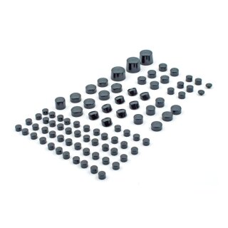 Smoothtopps, push-on cover set (81pc). Black