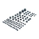 Smoothtopps, push-on cover set (81pc). Black