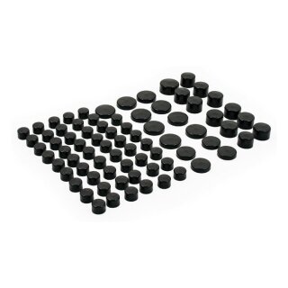Smoothtopps push-on cover set schwarz 77 Teile für Harley XL Sportster 04-22