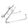 Saddlebag support bracket set. Chrome