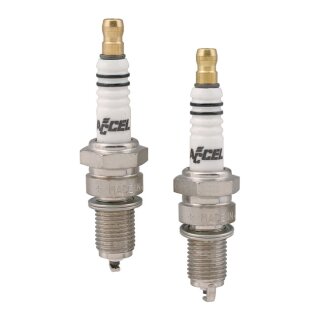 Accel, U-groove spark plugs, one range colder