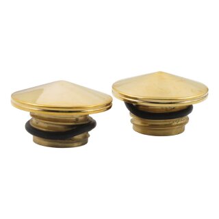 GASCAP SET POINTED SOLID BRASS