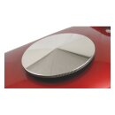 Edelstahl Tankdeckel Set pointed für Harley 96-99