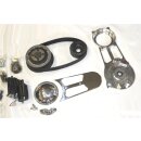 BDL Primärantrieb offen poliert mit Anlasser 2" SH-500 für Shovelhead 70-78