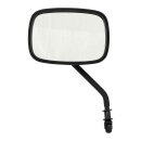 Late OEM style mirror, short stem, right side. Black