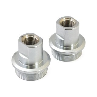 Fork tube plug set. Chrome