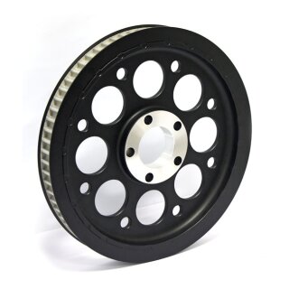 Reproduction OEM style wheel pulley 70T, 1-1/8" belt. Black