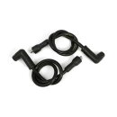 Accel, 8.8mm Stainless core spark plug wire set. Black
