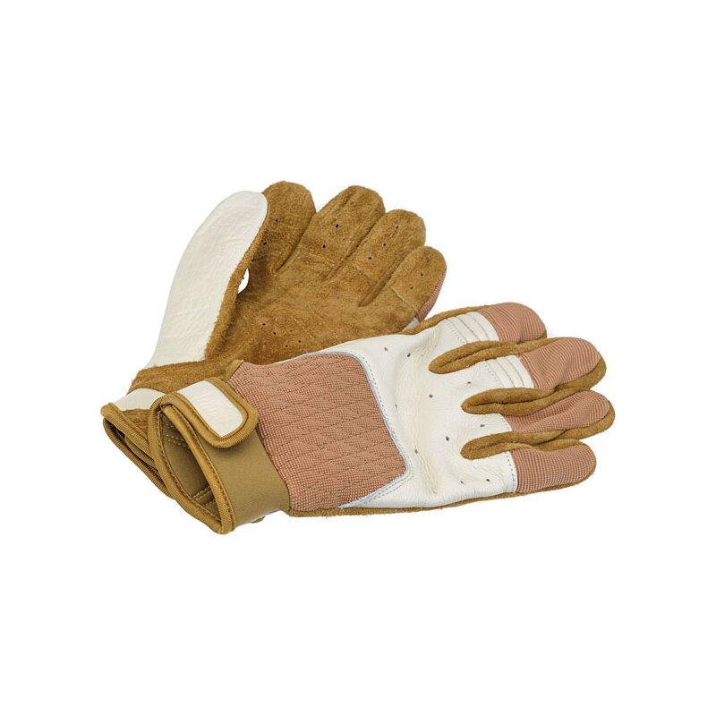 BILTWELL BANTAM GLOVES WHITE/TAN - Teile Zubehör für Harley 