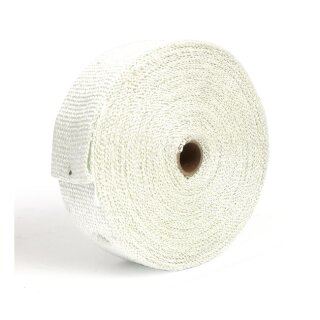 Auspuff Krümmer Fiberglas Hitzeschutzband weiß 15m