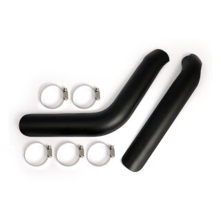 Auspuff Hitzeschilder Set schwarz für Harley Big Twin 84-09