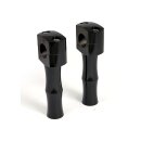 Classic Domed Lenker Riser Set schwarz für Harley...