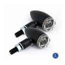 LED Blinker Micro Bullet Turn Signal Paar schwarz EC-gepr.