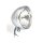 Cruiser 6-1/2" H4 headlamp. Bottom mount. Chrome