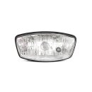 Rectangular H4 headlamp unit. Clear lens