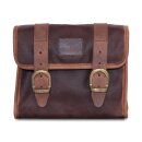 Longride, Mini waxed cotton saddlebag. Marron Brown